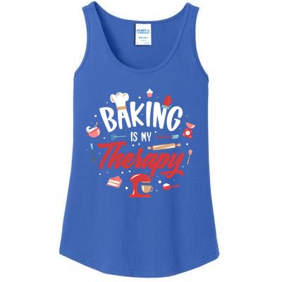 Baking Is My Therapy Gift Ladies Essential Tank