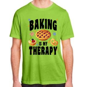 Baking Is My Therapy Cute Top Girls Fun Trendy Fashion Gift Adult ChromaSoft Performance T-Shirt