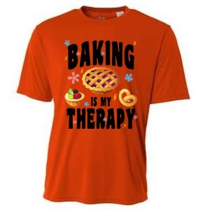 Baking Is My Therapy Cute Top Girls Fun Trendy Fashion Gift Cooling Performance Crew T-Shirt