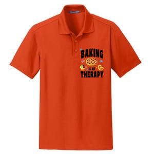 Baking Is My Therapy Cute Top Girls Fun Trendy Fashion Gift Dry Zone Grid Polo