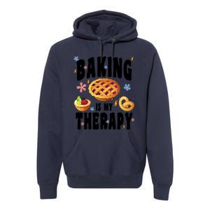 Baking Is My Therapy Cute Top Girls Fun Trendy Fashion Gift Premium Hoodie