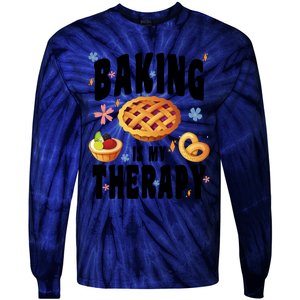 Baking Is My Therapy Cute Top Girls Fun Trendy Fashion Gift Tie-Dye Long Sleeve Shirt