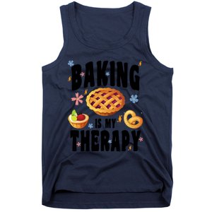 Baking Is My Therapy Cute Top Girls Fun Trendy Fashion Gift Tank Top