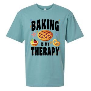 Baking Is My Therapy Cute Top Girls Fun Trendy Fashion Gift Sueded Cloud Jersey T-Shirt