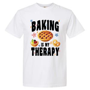 Baking Is My Therapy Cute Top Girls Fun Trendy Fashion Gift Garment-Dyed Heavyweight T-Shirt