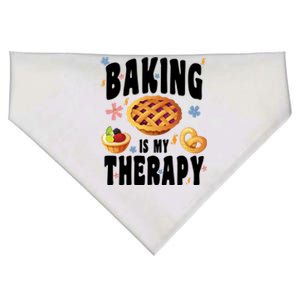 Baking Is My Therapy Cute Top Girls Fun Trendy Fashion Gift USA-Made Doggie Bandana