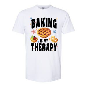 Baking Is My Therapy Cute Top Girls Fun Trendy Fashion Gift Softstyle CVC T-Shirt