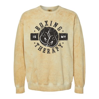 Boxing Is My Therapy Colorblast Crewneck Sweatshirt