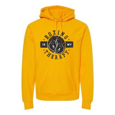 Boxing Is My Therapy Premium Hoodie