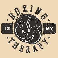 Boxing Is My Therapy Drawstring Bag