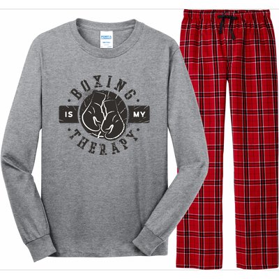 Boxing Is My Therapy Long Sleeve Pajama Set