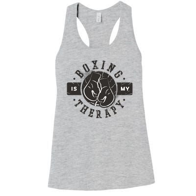 Boxing Is My Therapy Women's Racerback Tank