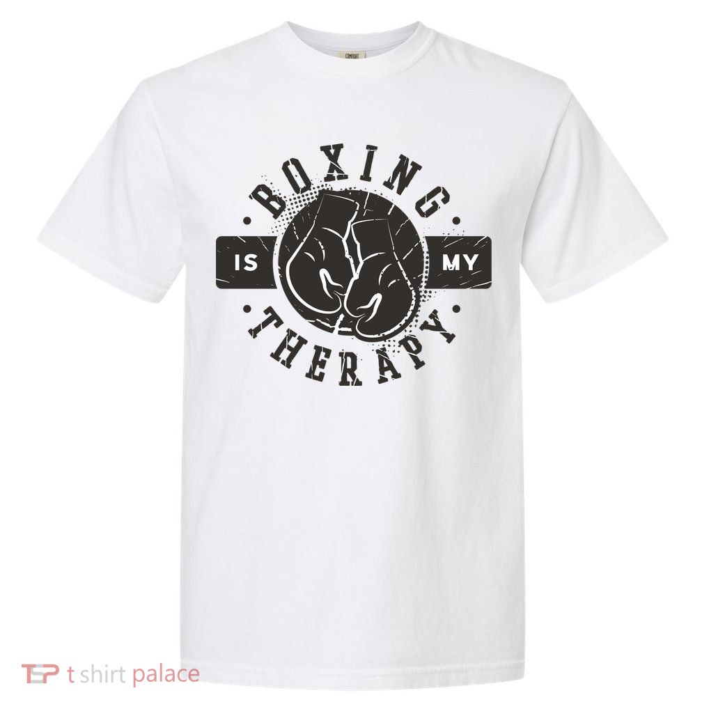 Boxing Is My Therapy Garment-Dyed Heavyweight T-Shirt