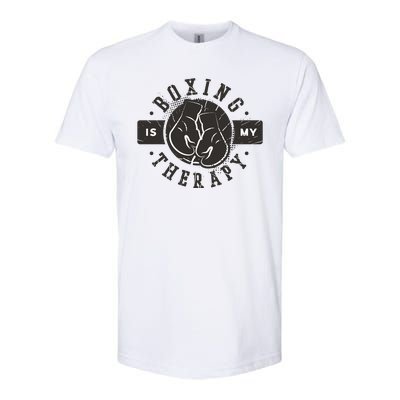 Boxing Is My Therapy Softstyle CVC T-Shirt