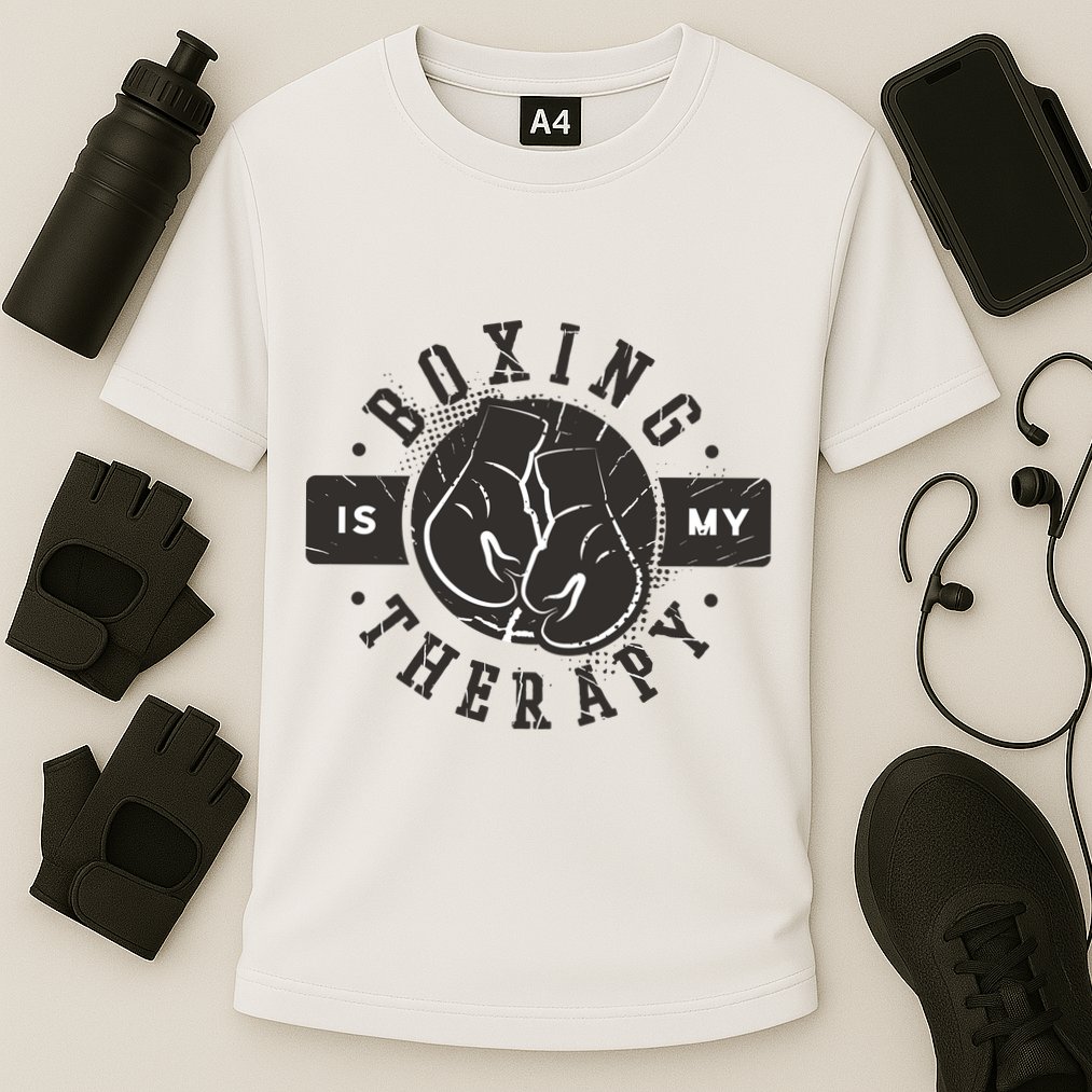 Boxing Is My Therapy Cooling Performance Crew T-Shirt
