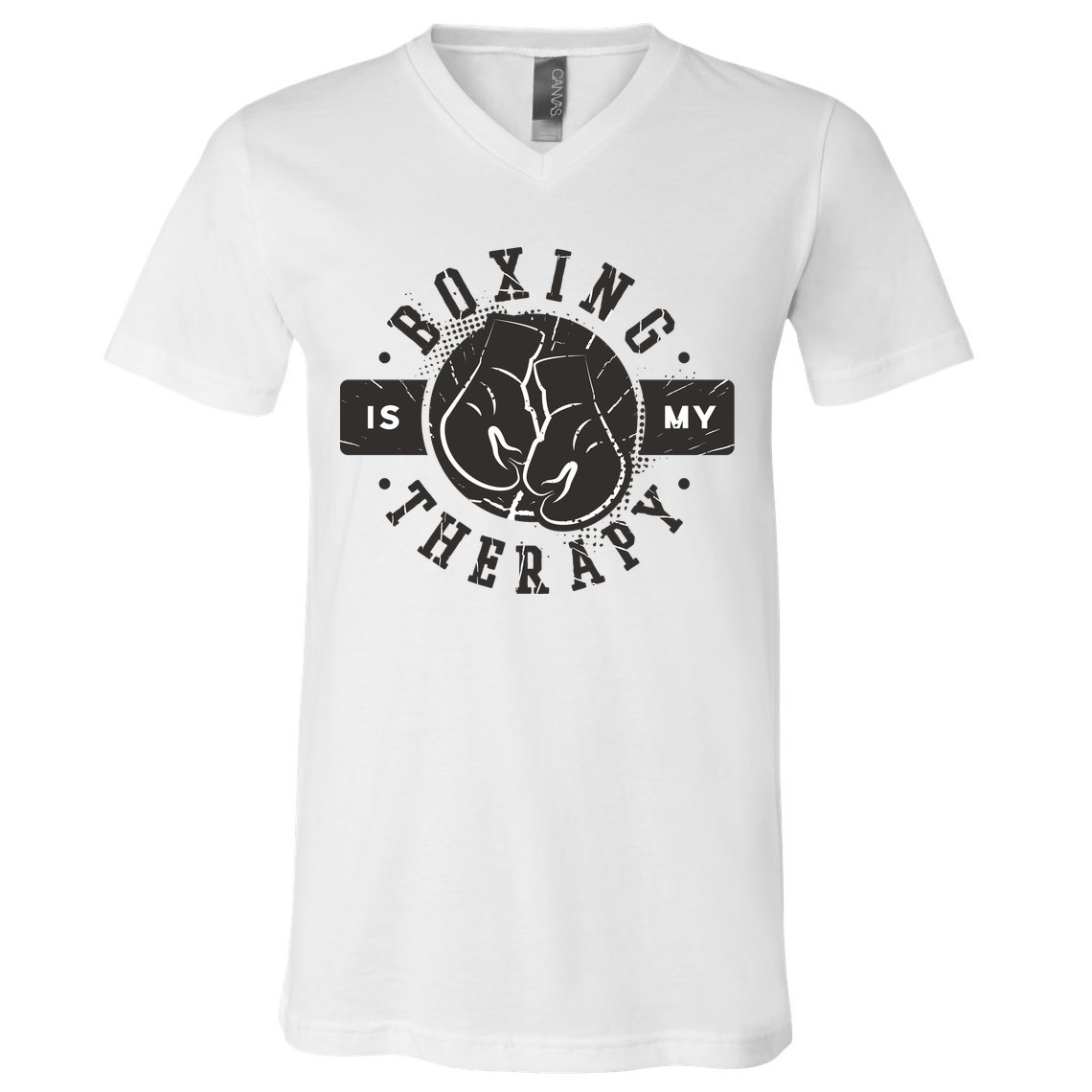 Boxing Is My Therapy V-Neck T-Shirt
