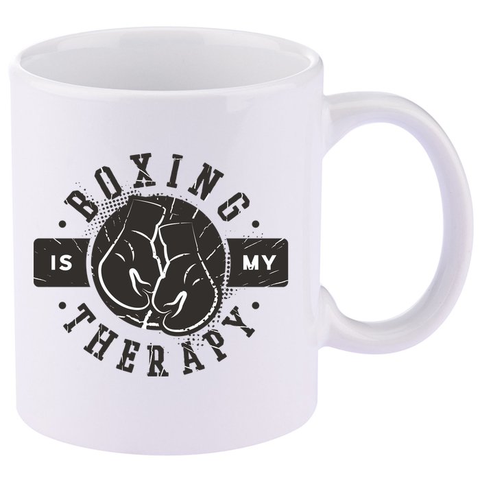 Boxing Is My Therapy 11oz C Handle Ceramic Mug