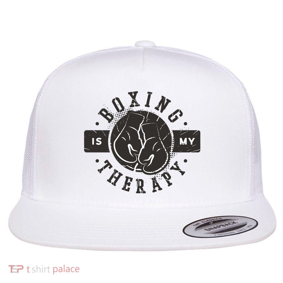 Boxing Is My Therapy Flatbill Hat