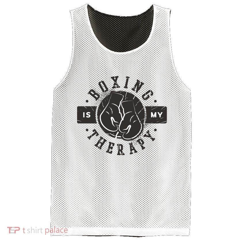 Boxing Is My Therapy Mesh Reversible Basketball Jersey Tank