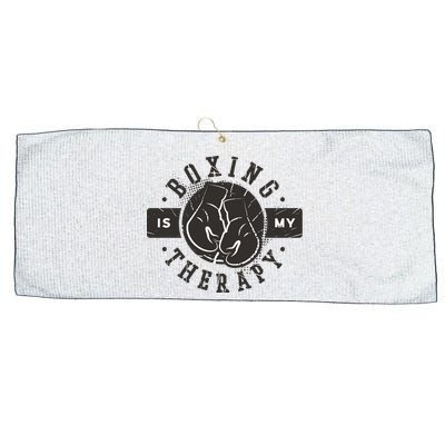Boxing Is My Therapy Large Microfiber Waffle Golf Towel