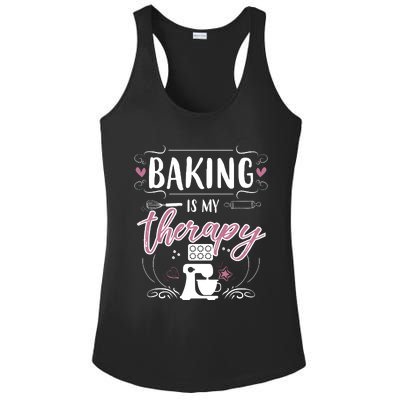 Baking Is My Therapy Meaningful Gift Ladies PosiCharge Competitor Racerback Tank