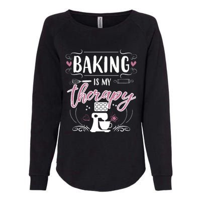 Baking Is My Therapy Meaningful Gift Womens California Wash Sweatshirt