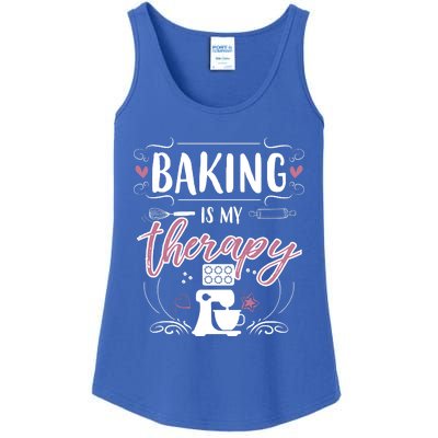 Baking Is My Therapy Meaningful Gift Ladies Essential Tank