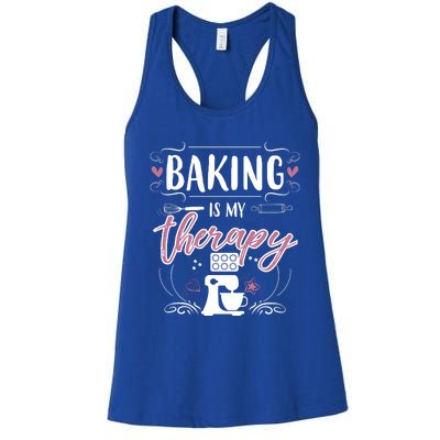 Baking Is My Therapy Meaningful Gift Women's Racerback Tank