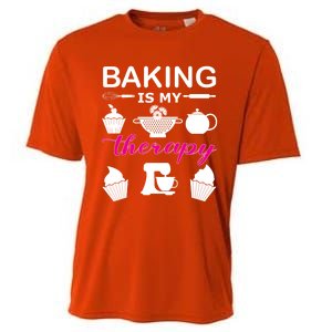 Baking Is My Therapy Gift Cooling Performance Crew T-Shirt