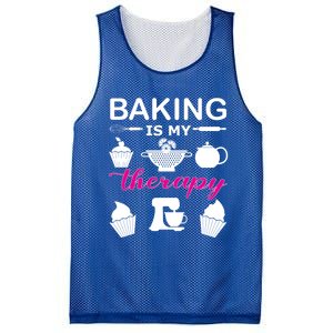 Baking Is My Therapy Gift Mesh Reversible Basketball Jersey Tank