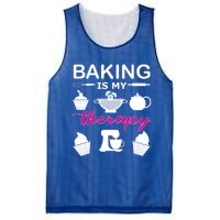 Baking Is My Therapy Gift Mesh Reversible Basketball Jersey Tank