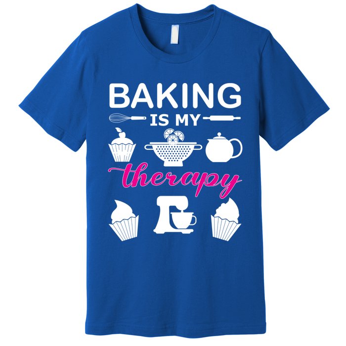 Baking Is My Therapy Gift Premium T-Shirt