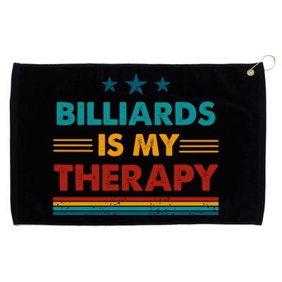 Billiards Is My Therapy Funny Billiards Gift Grommeted Golf Towel