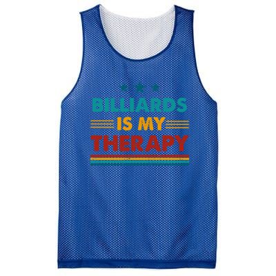 Billiards Is My Therapy Funny Billiards Gift Mesh Reversible Basketball Jersey Tank