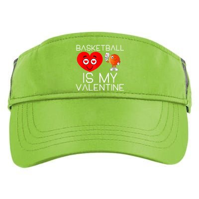 Basketball Is My Valentine Cute Basketball Valentines Day Adult Drive Performance Visor