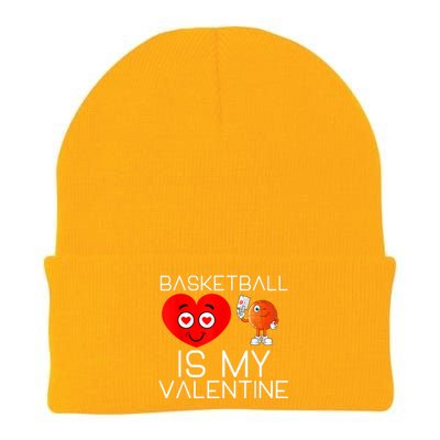 Basketball Is My Valentine Cute Basketball Valentines Day Knit Cap Winter Beanie