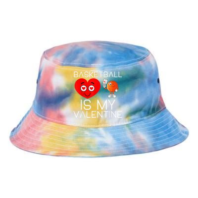 Basketball Is My Valentine Cute Basketball Valentines Day Tie Dye Newport Bucket Hat