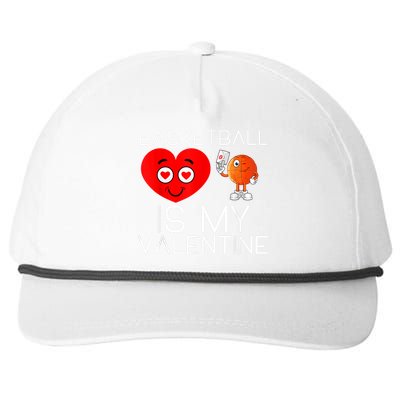 Basketball Is My Valentine Cute Basketball Valentines Day Snapback Five-Panel Rope Hat