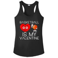 Basketball Is My Valentine Cute Basketball Valentines Day Ladies PosiCharge Competitor Racerback Tank