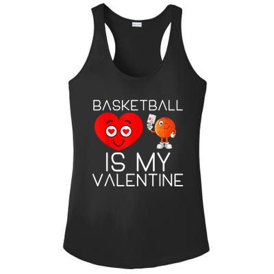 Basketball Is My Valentine Cute Basketball Valentines Day Ladies PosiCharge Competitor Racerback Tank