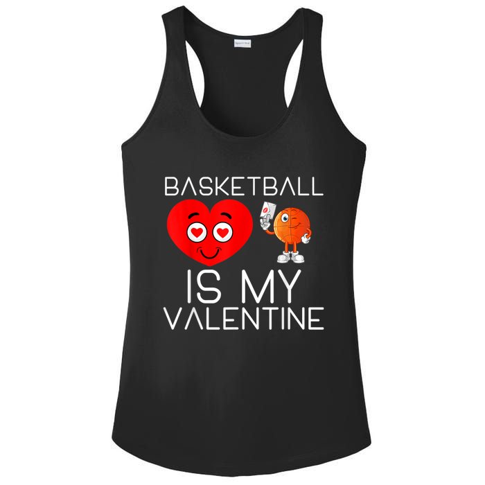 Basketball Is My Valentine Cute Basketball Valentines Day Ladies PosiCharge Competitor Racerback Tank