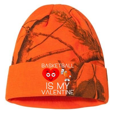 Basketball Is My Valentine Cute Basketball Valentines Day Kati Licensed 12" Camo Beanie