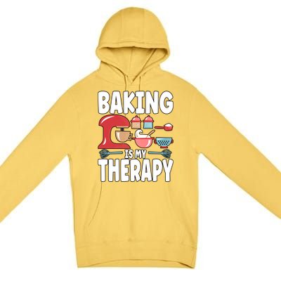 Baking Is My Therapy Gift Premium Pullover Hoodie