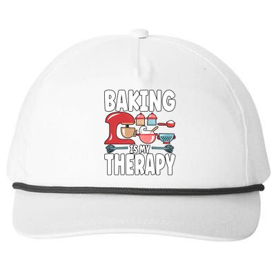 Baking Is My Therapy Gift Snapback Five-Panel Rope Hat