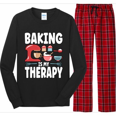 Baking Is My Therapy Gift Long Sleeve Pajama Set