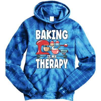 Baking Is My Therapy Gift Tie Dye Hoodie