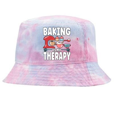 Baking Is My Therapy Gift Tie-Dyed Bucket Hat