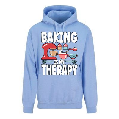 Baking Is My Therapy Gift Unisex Surf Hoodie