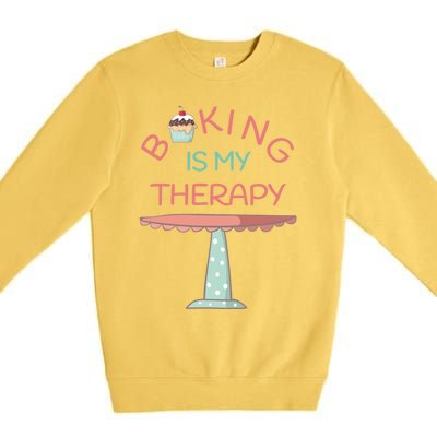 Baking Is My Therapy Gift Premium Crewneck Sweatshirt