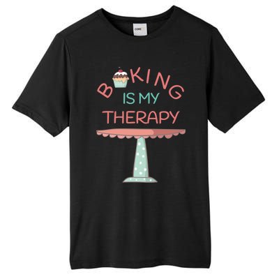 Baking Is My Therapy Gift Tall Fusion ChromaSoft Performance T-Shirt